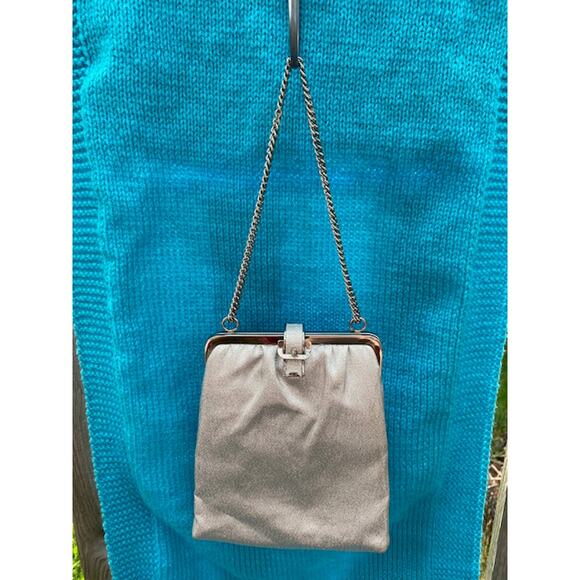 purse clutch silver vintage 1950's evening bag - Picture 1 of 10